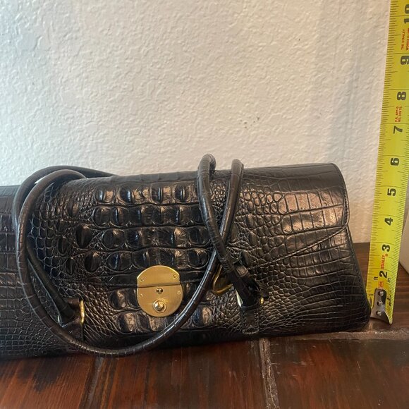 Brahmin Dayan Black Melbourne Leather Satchel - Picture 3 of 10